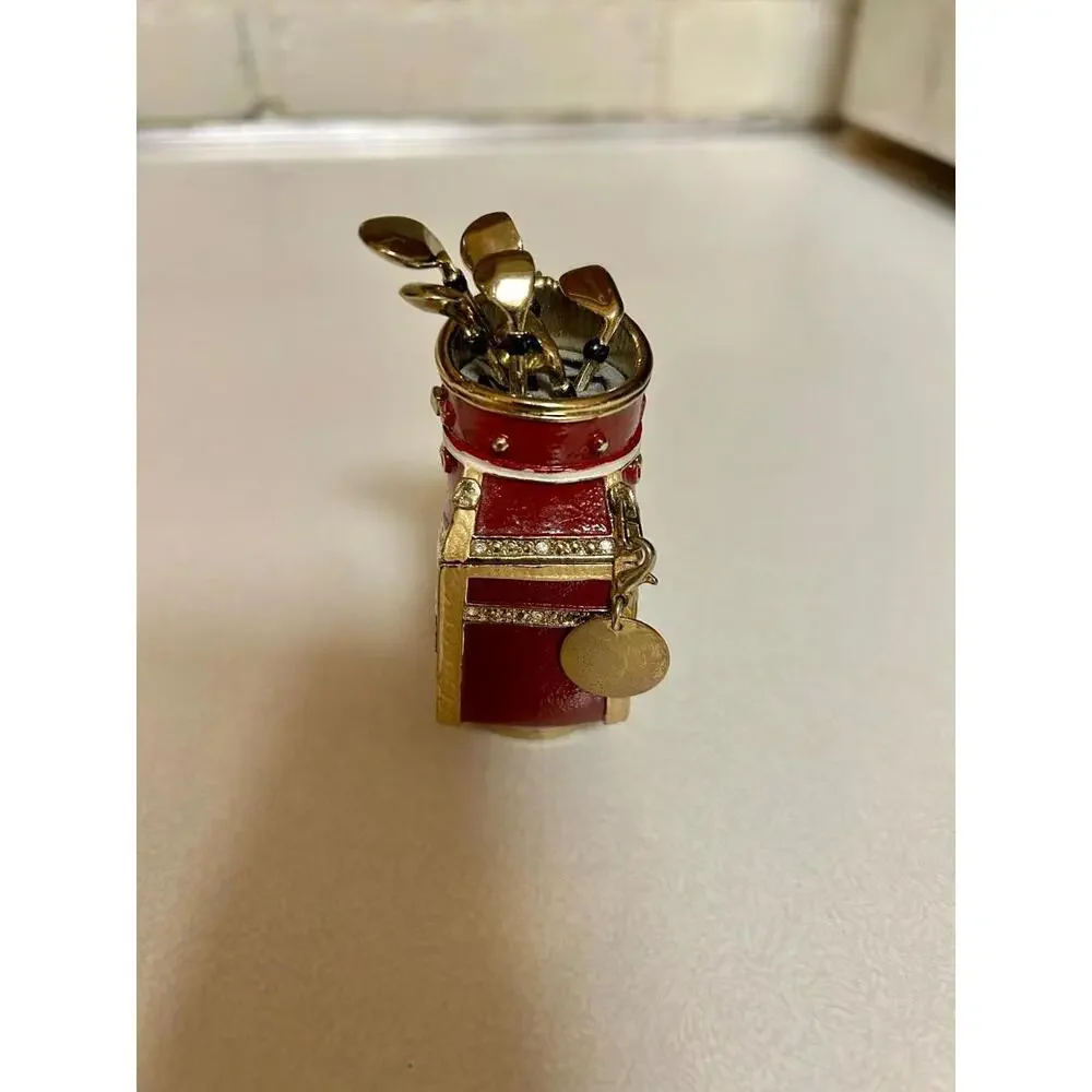 Golf BAG and Clubs Trinket Box‎ Things Remembered and Bonus Second Box